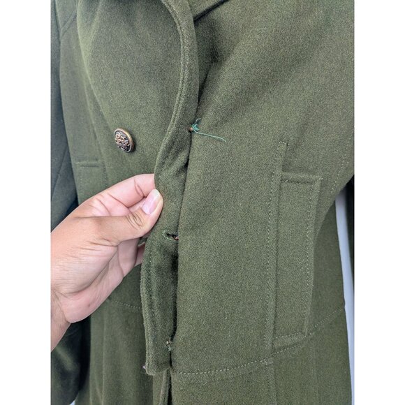 Guess Wool Blend Peacoat Jacket Women Size L Double Breasted Military Modern Y2K - Picture 5 of 16